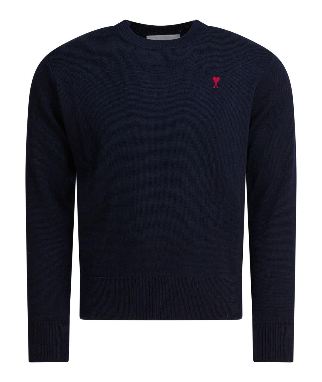 Ami Paris Синий шерстяной джемпер / свитер, фото 1