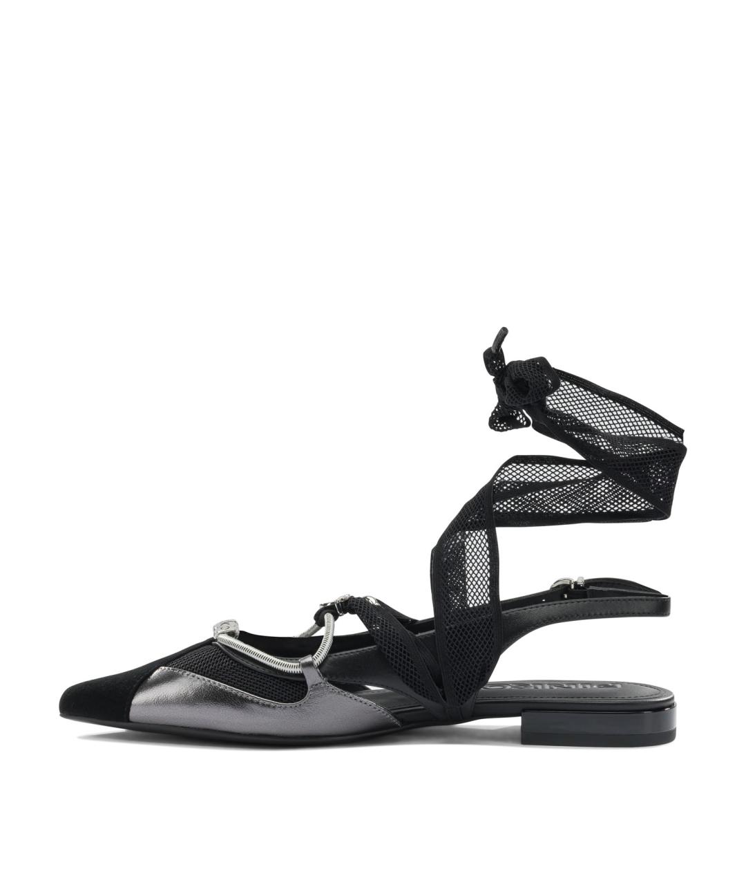 PINKO Черные кожаные босоножки, фото 3