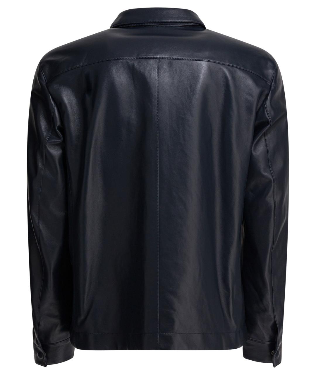 TOM FORD Темно-синяя кожаная куртка, фото 2