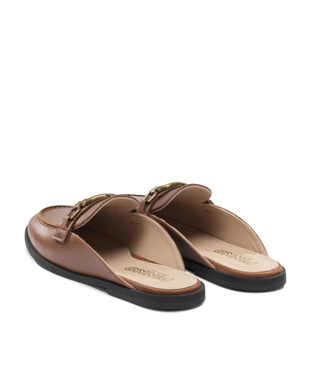 PINKO Коричневые кожаные мюли, фото 4