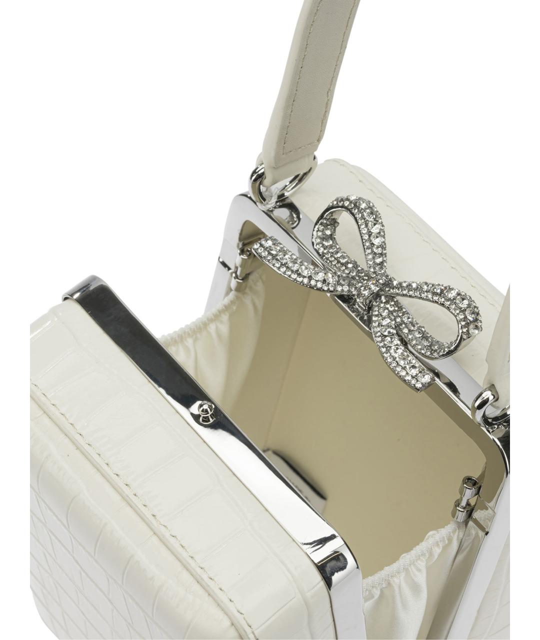 SELF-PORTRAIT Белая кожаная сумка с короткими ручками, фото 5