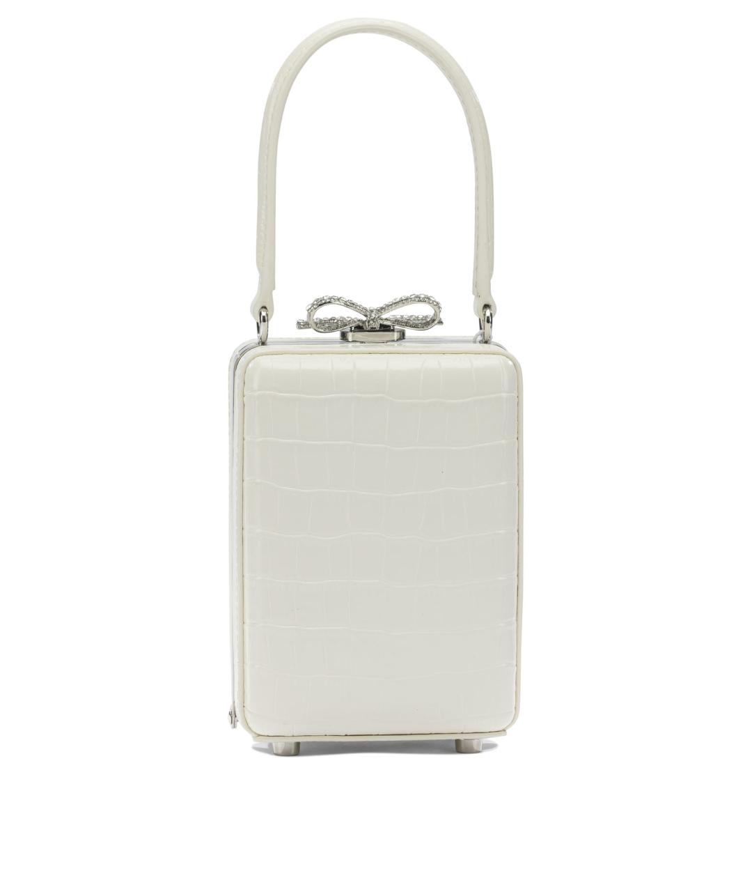 SELF-PORTRAIT Белая кожаная сумка с короткими ручками, фото 3