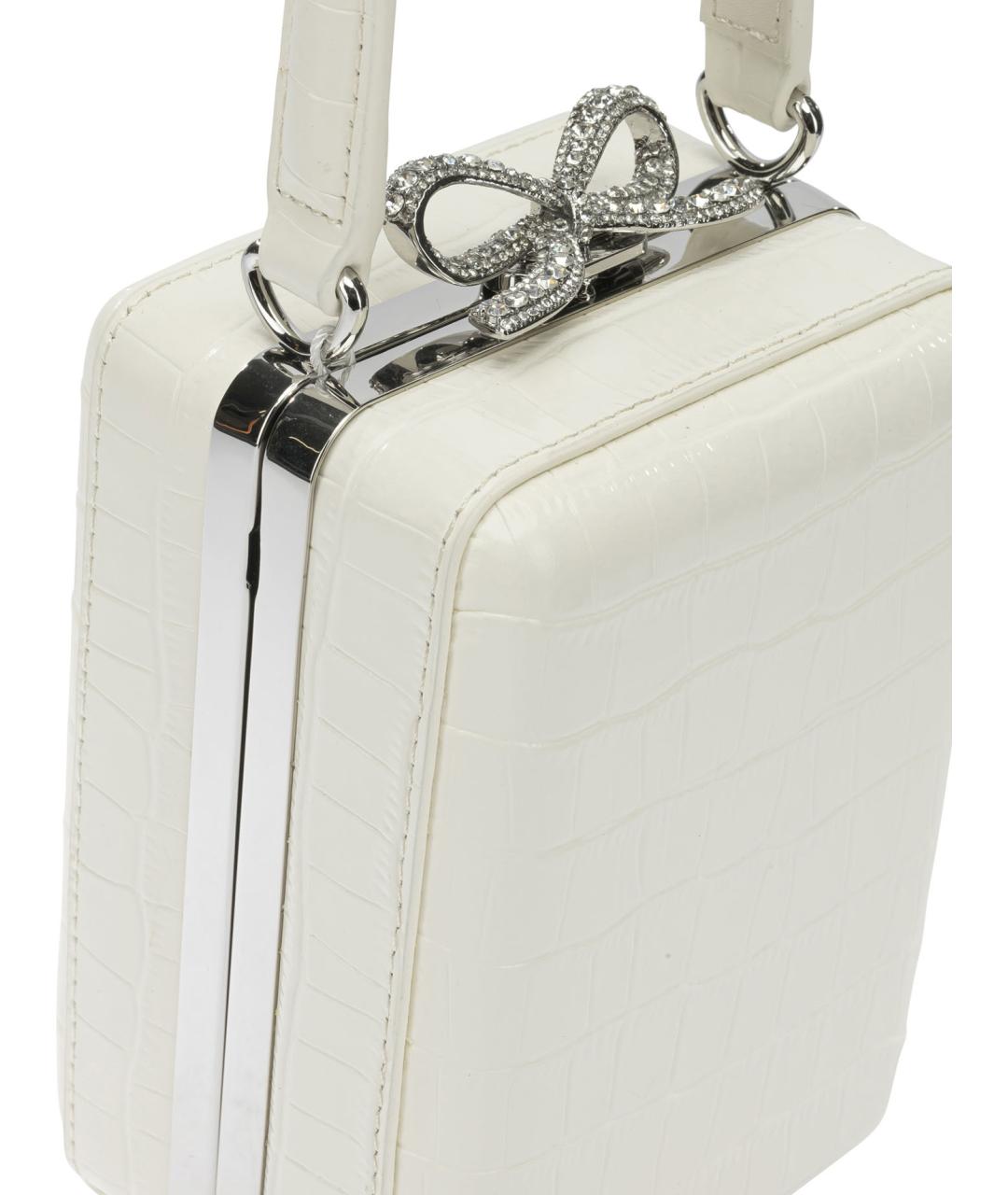 SELF-PORTRAIT Белая кожаная сумка с короткими ручками, фото 4