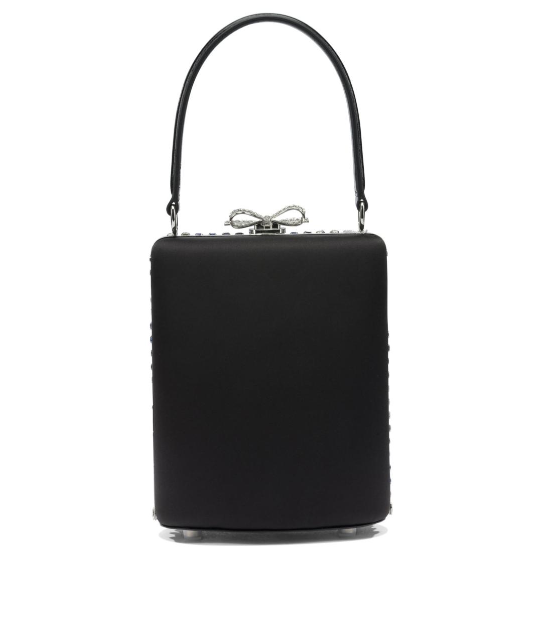 SELF-PORTRAIT Черная тканевая сумка с короткими ручками, фото 3