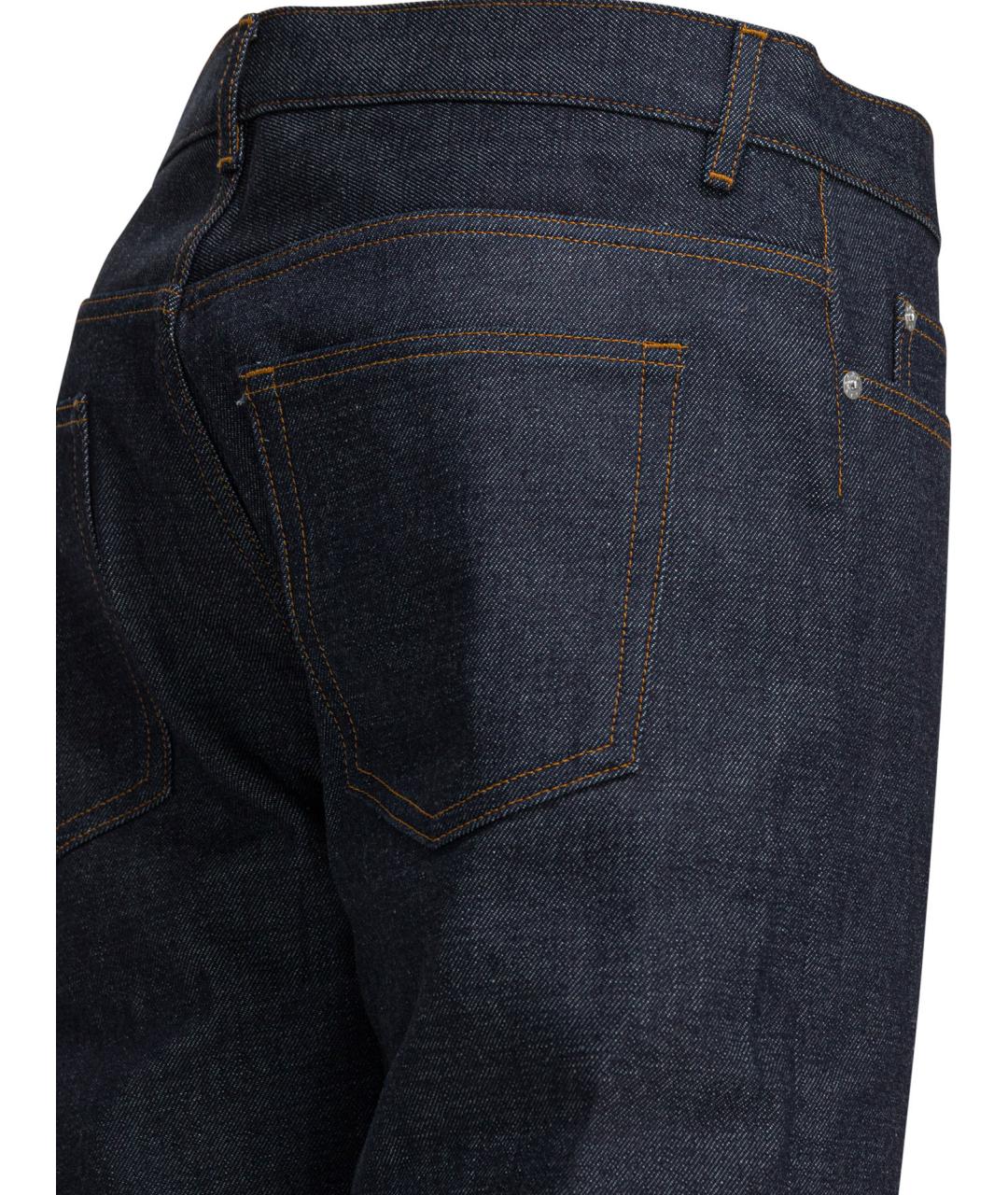 A.P.C. Синие хлопковые прямые джинсы, фото 4