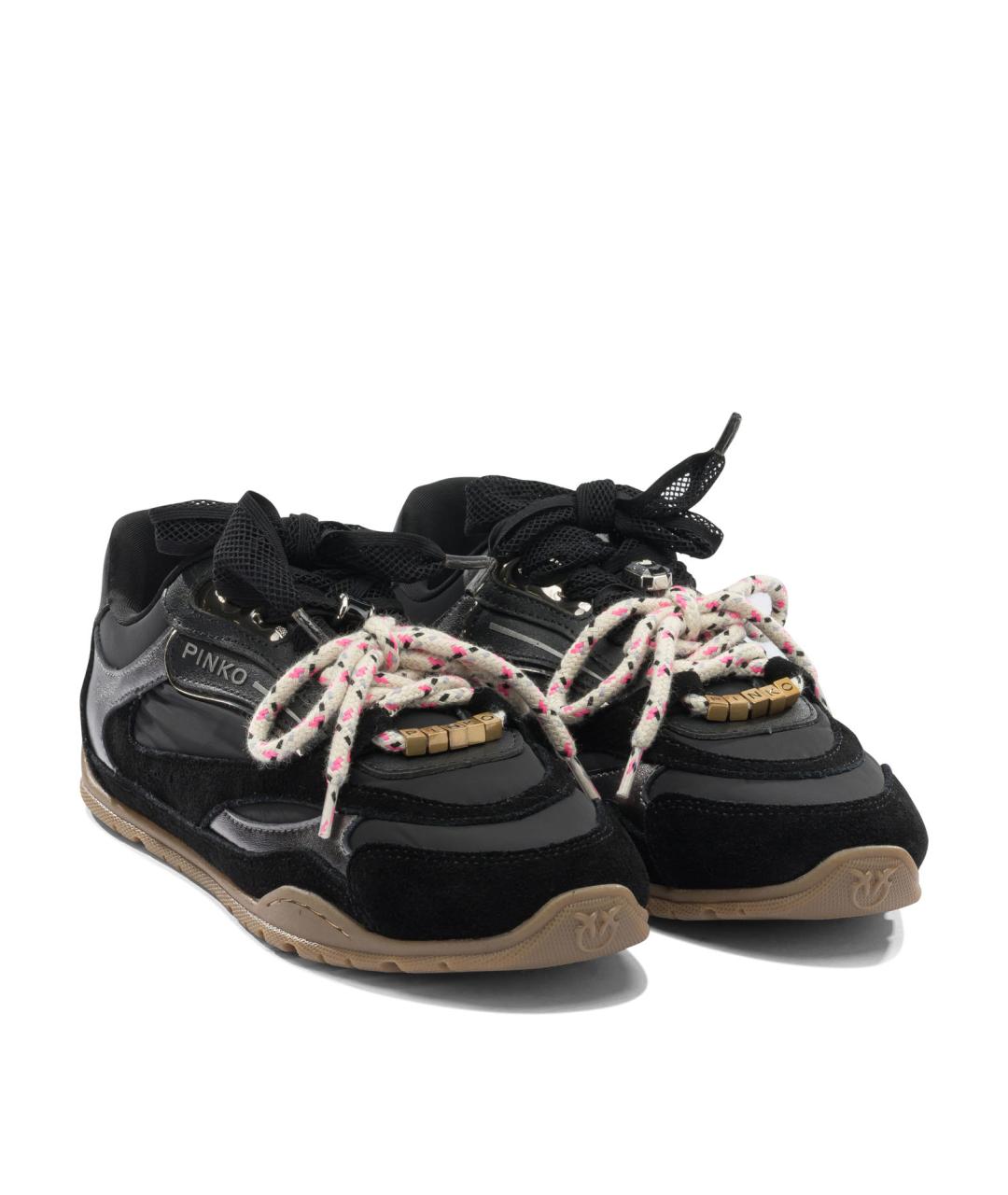 PINKO Черные текстильные кроссовки, фото 2