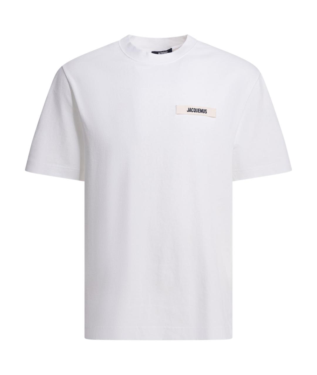 JACQUEMUS Белая хлопковая футболка, фото 1