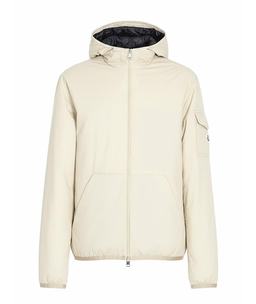 MONCLER Белая полиамидовая куртка, фото 1