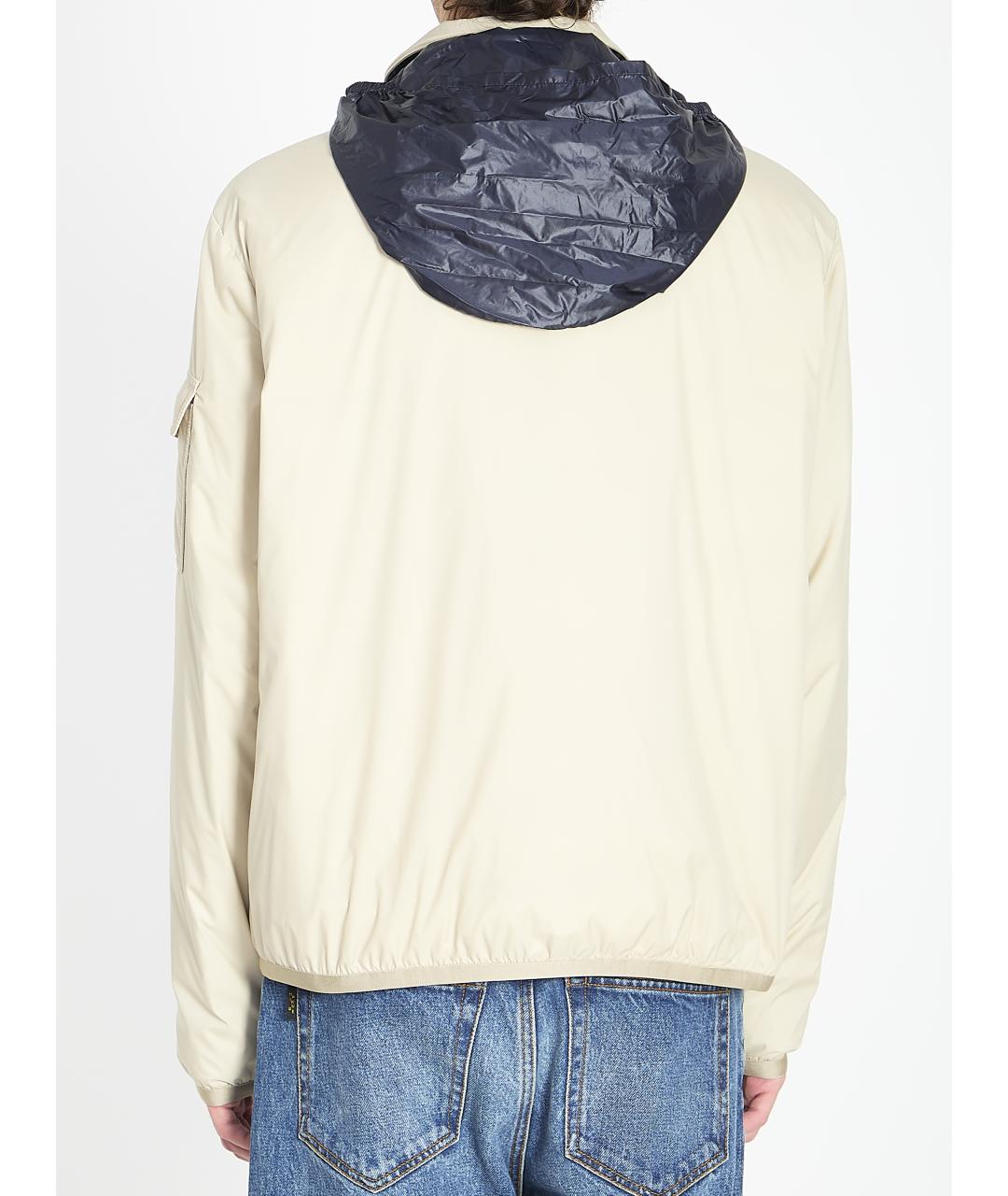 MONCLER Белая полиамидовая куртка, фото 4