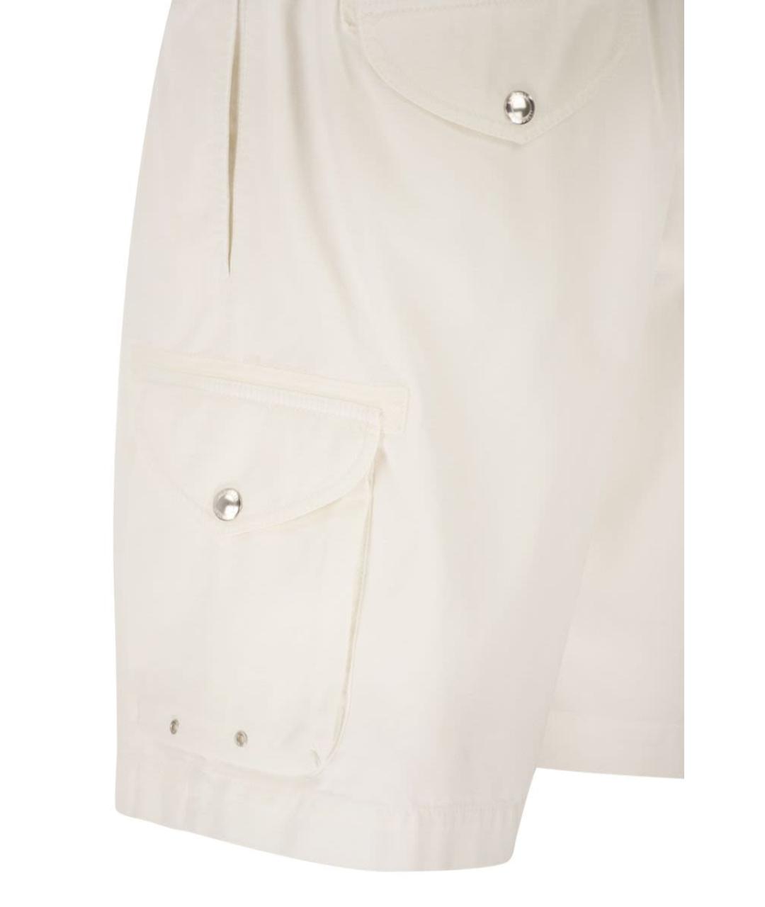 BRUNELLO CUCINELLI Белые хлопковые шорты, фото 4