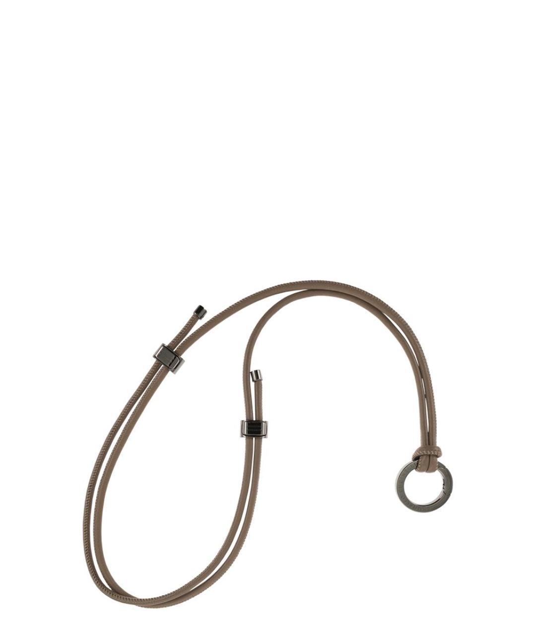 BRUNELLO CUCINELLI Бежевая кожаная подвеска, фото 1