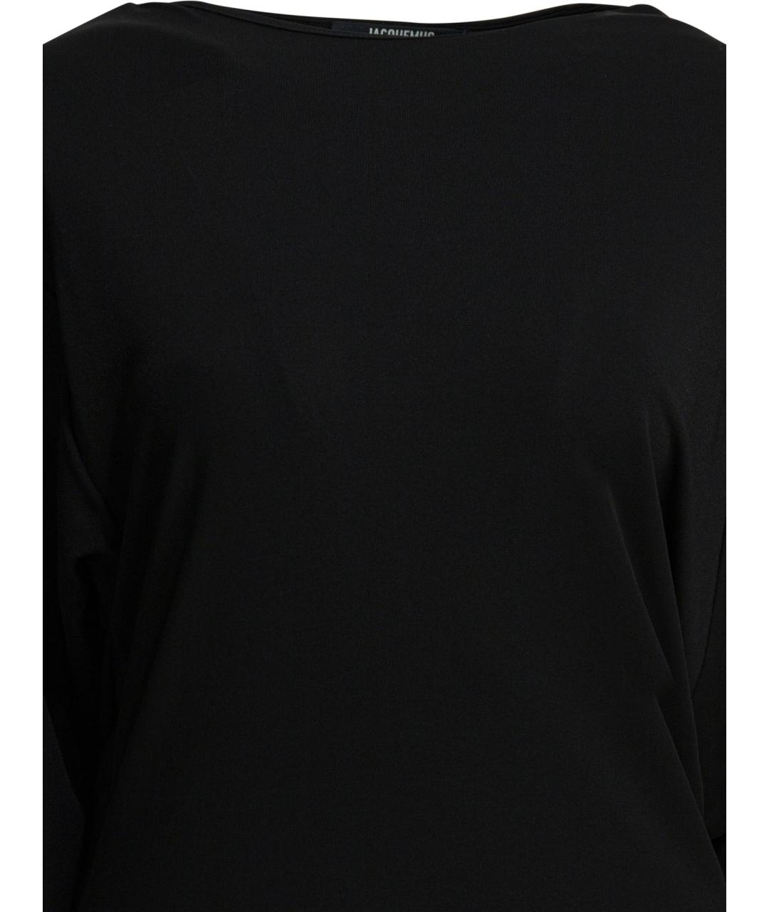 JACQUEMUS Черное вискозное платье, фото 3