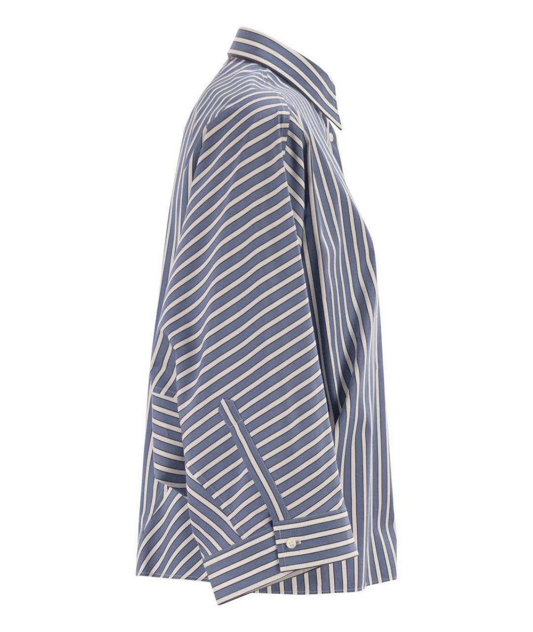 BRUNELLO CUCINELLI Синяя хлопковая рубашка, фото 3