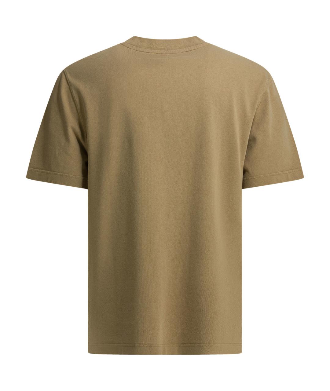JACQUEMUS Коричневая хлопковая футболка, фото 2
