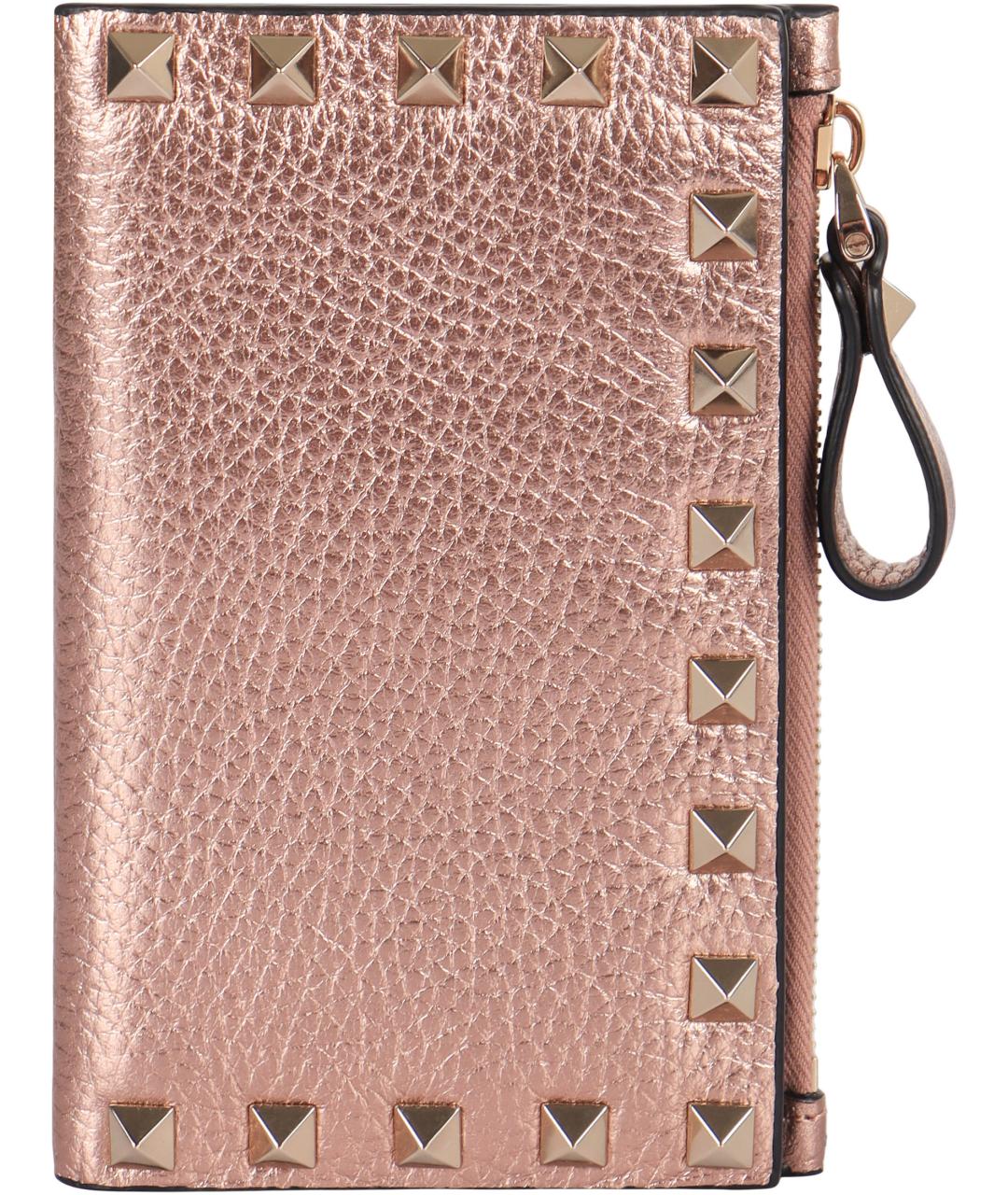 VALENTINO Розовый кожаный кошелек, фото 1