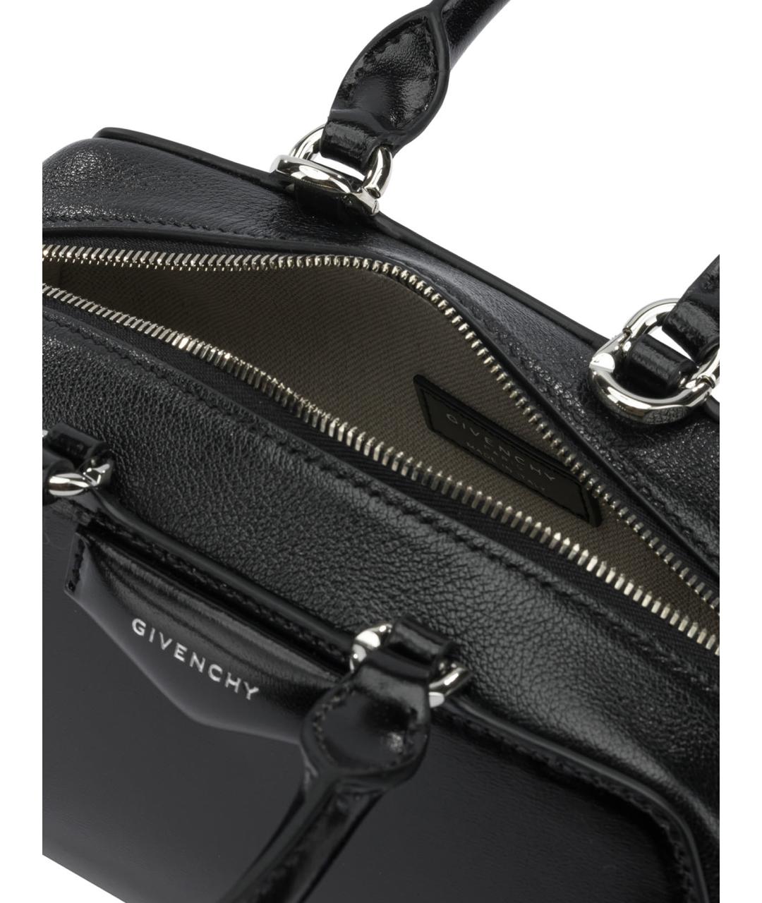 GIVENCHY Черная кожаная сумка тоут, фото 5