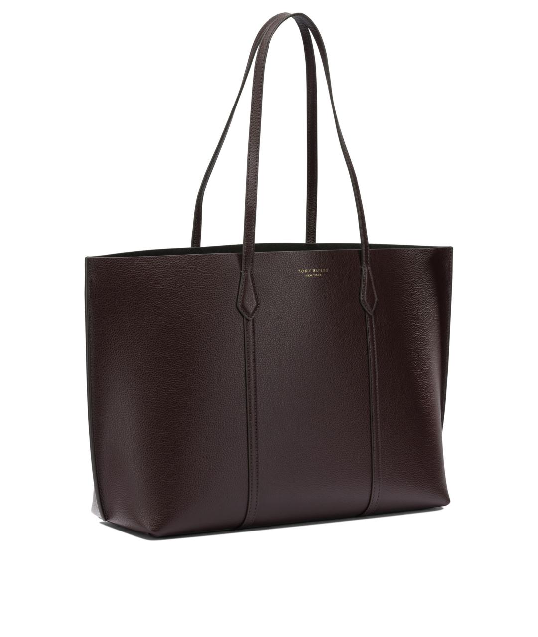 TORY BURCH Бордовая кожаная сумка тоут, фото 2