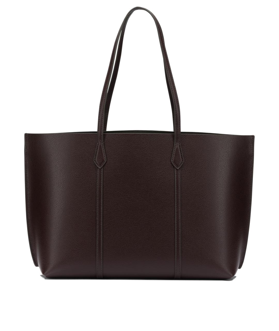 TORY BURCH Бордовая кожаная сумка тоут, фото 3