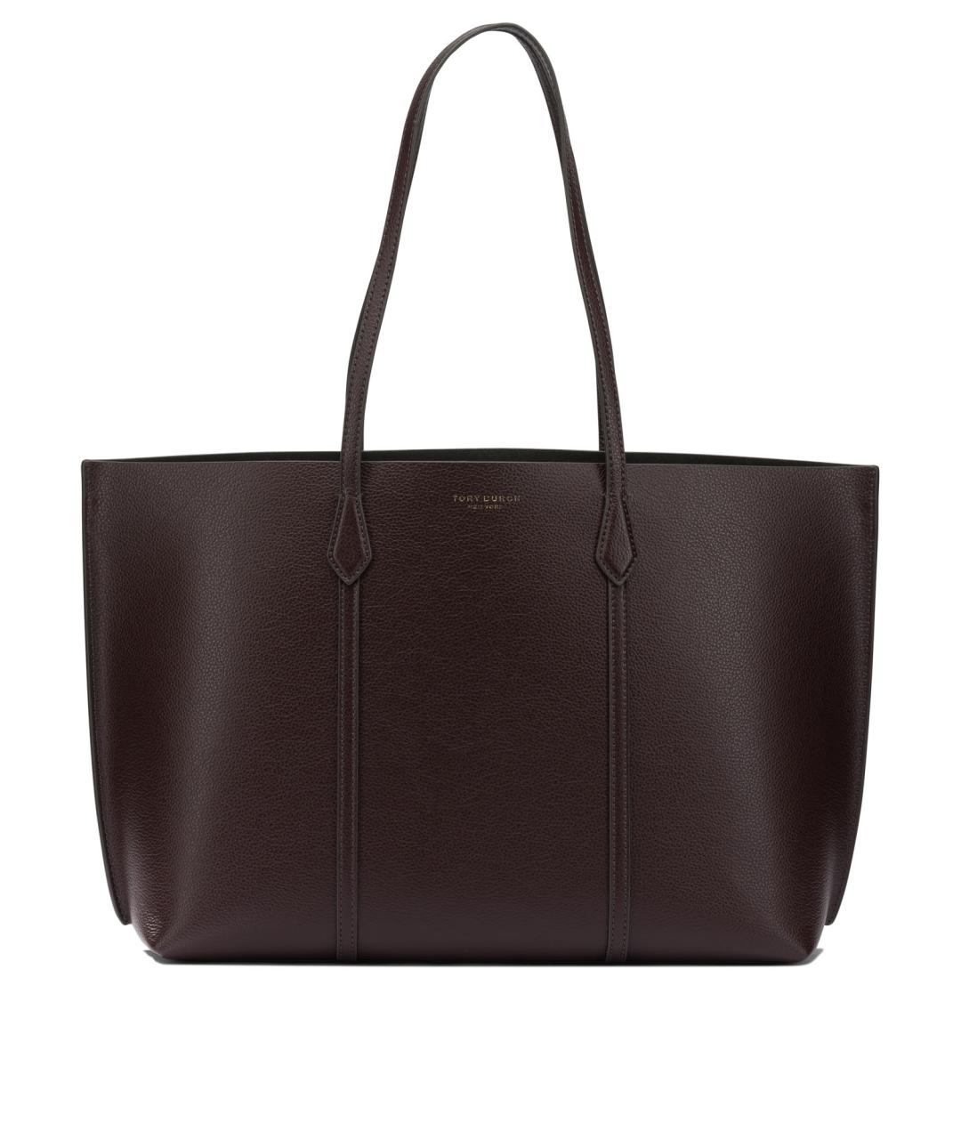 TORY BURCH Бордовая кожаная сумка тоут, фото 1