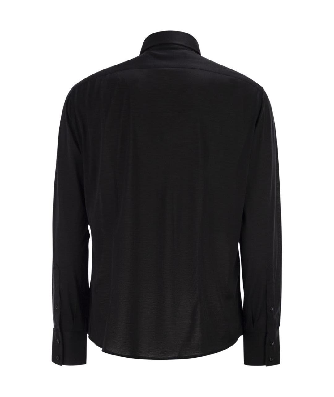 BRUNELLO CUCINELLI Черная шелковая кэжуал рубашка, фото 2