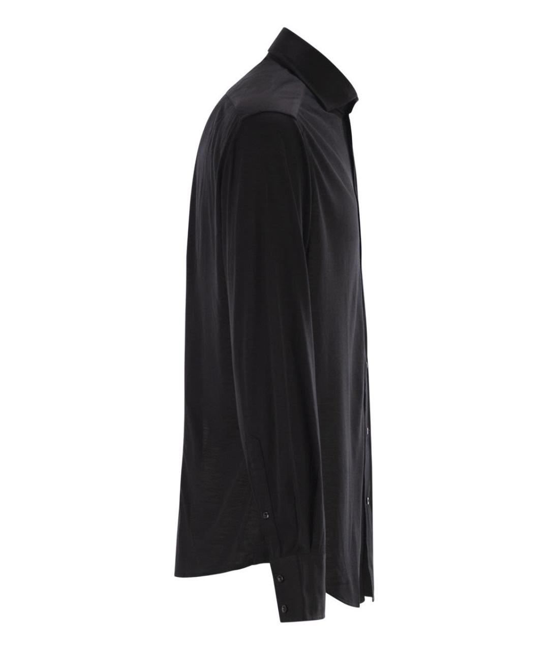 BRUNELLO CUCINELLI Черная шелковая кэжуал рубашка, фото 3