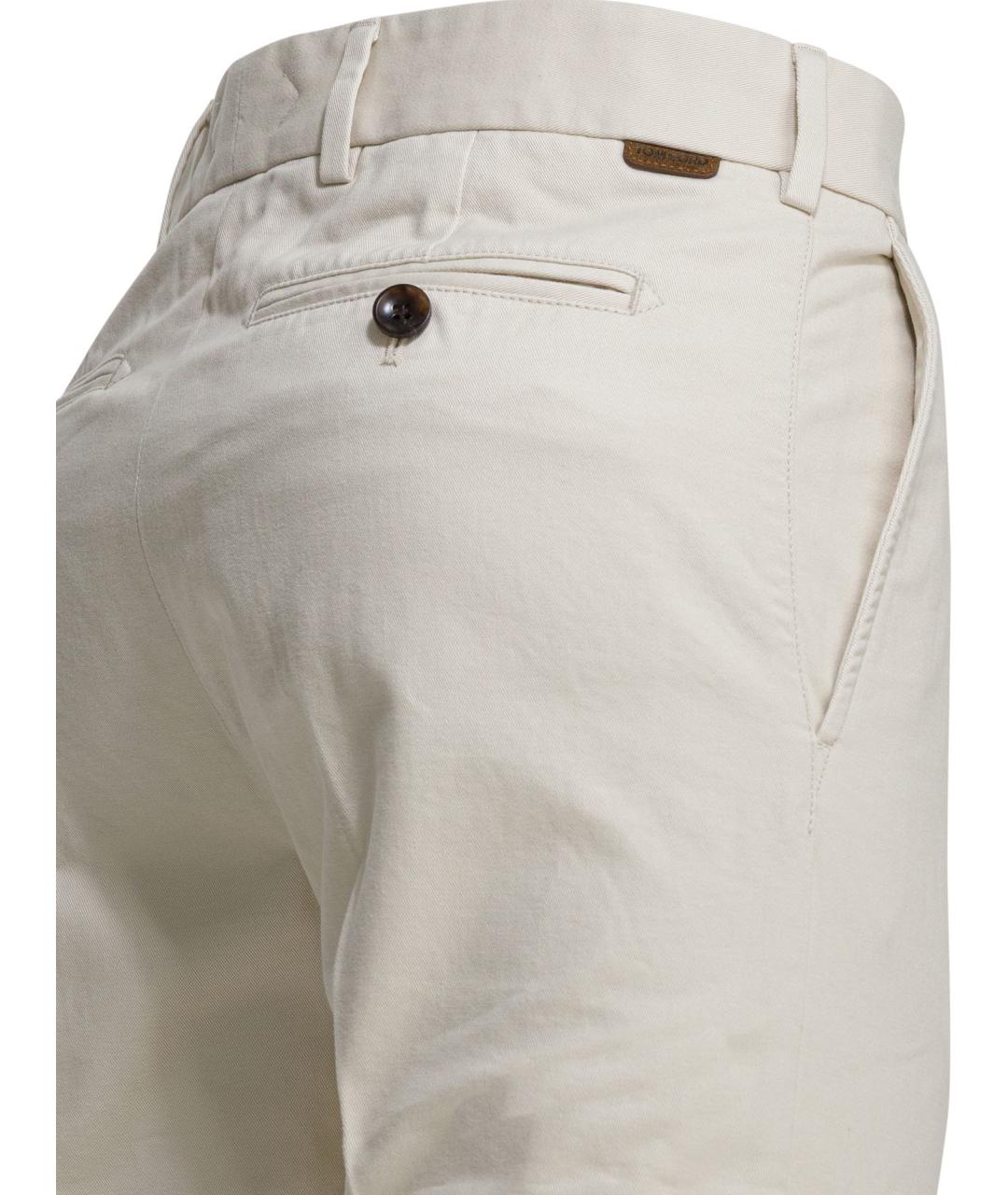 TOM FORD Белые хлопковые повседневные брюки, фото 4