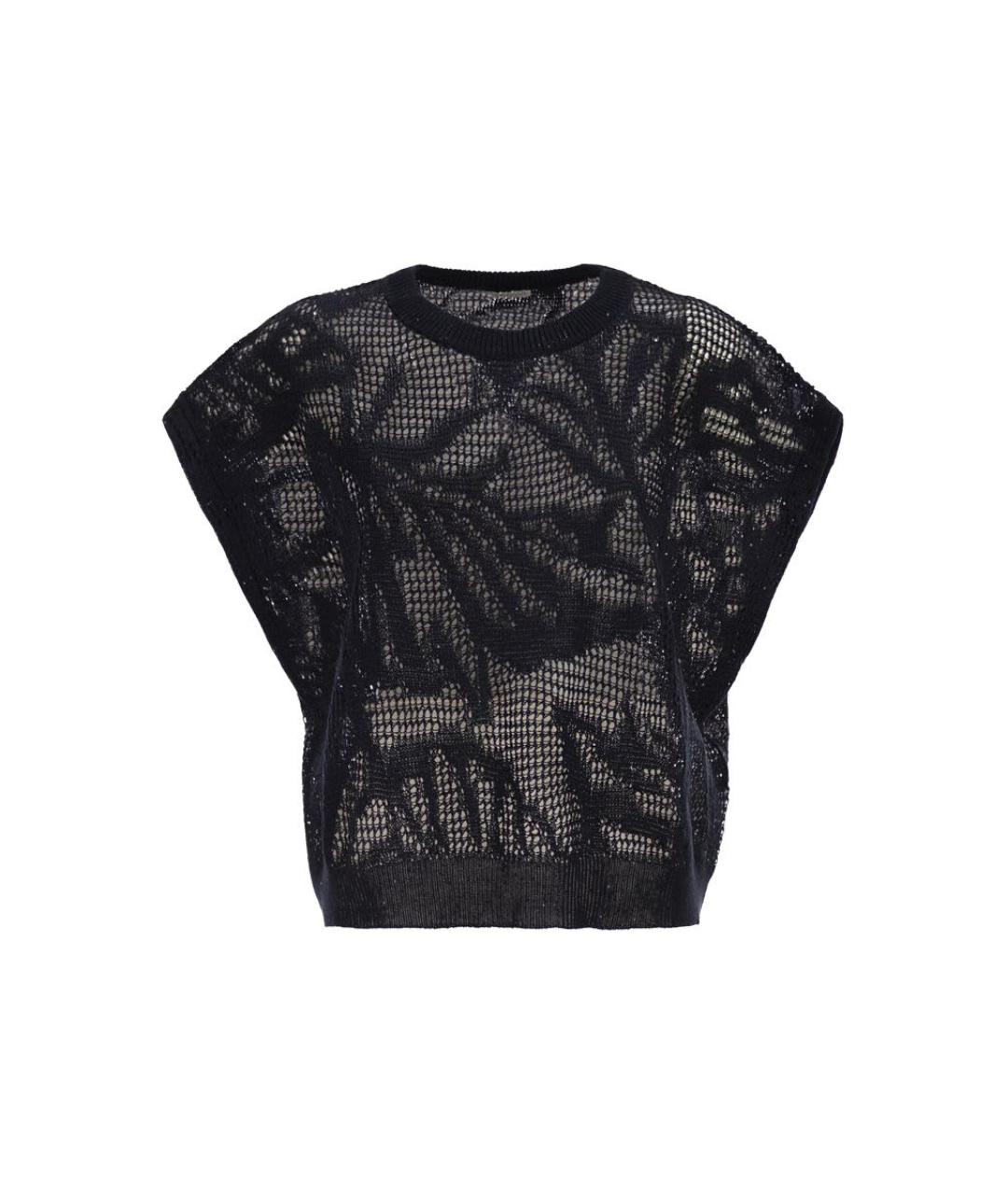 BRUNELLO CUCINELLI Темно-синяя льняная жилетка, фото 1