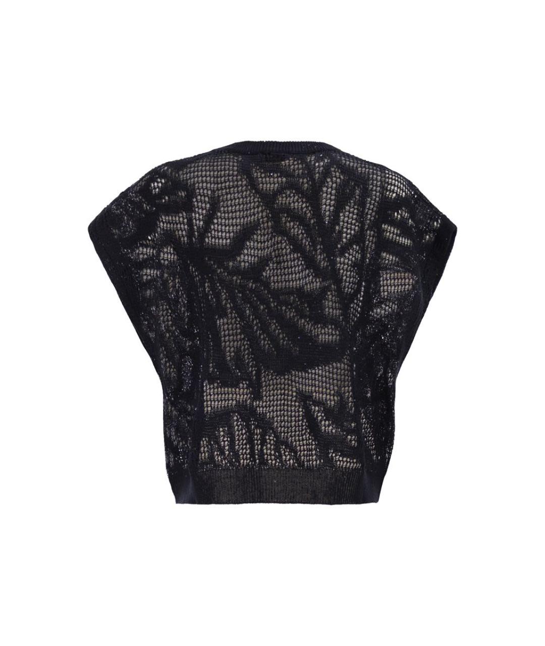 BRUNELLO CUCINELLI Темно-синяя льняная жилетка, фото 4