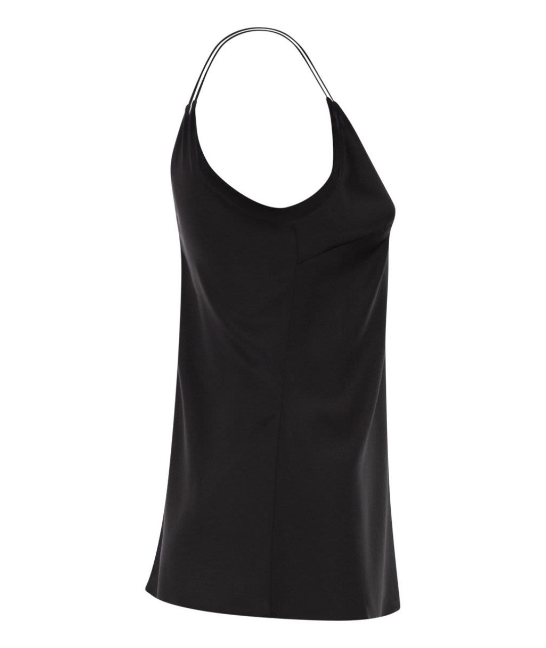 BRUNELLO CUCINELLI Черная шелковая майка, фото 3