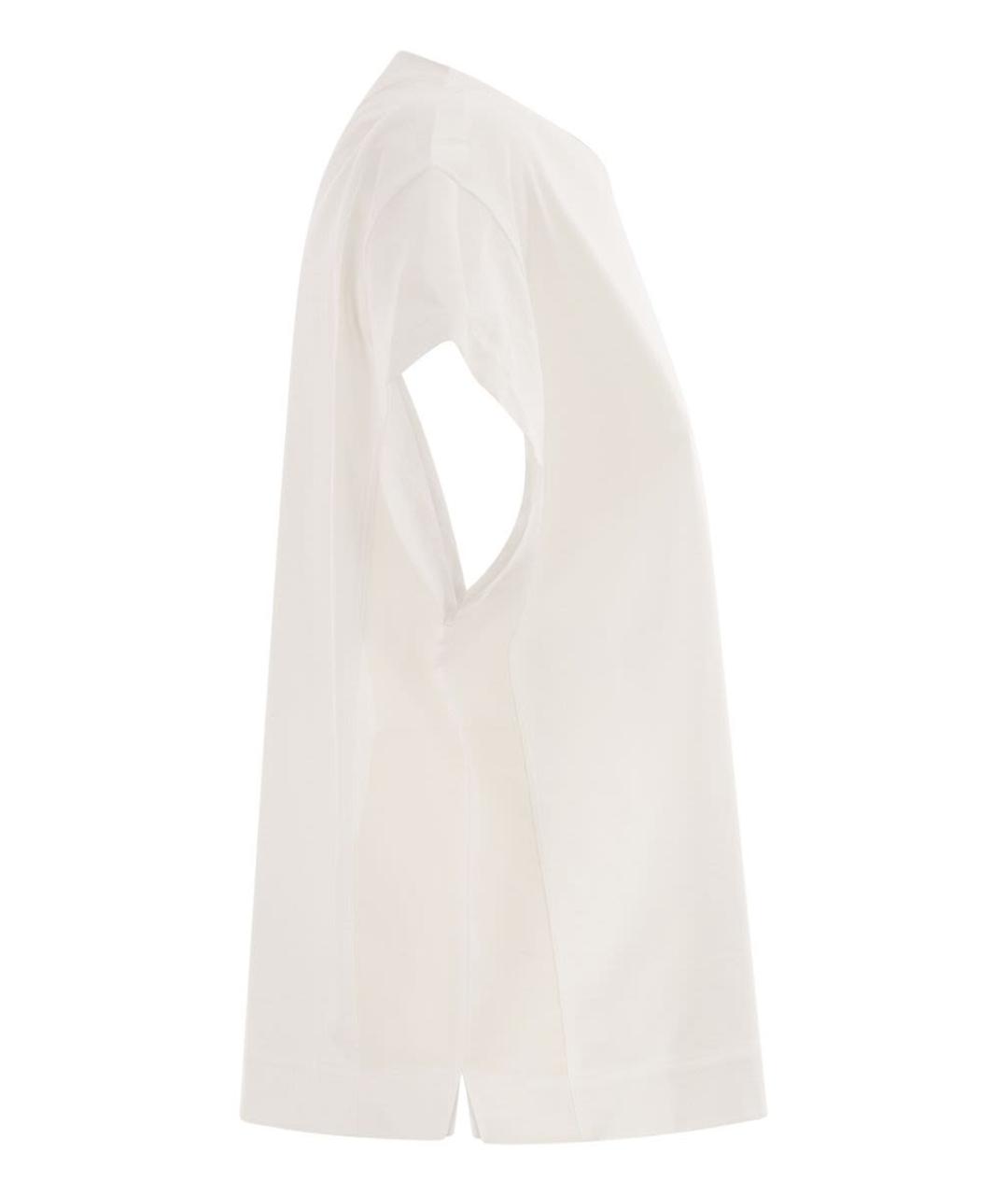 BRUNELLO CUCINELLI Белая хлопковая футболка, фото 3