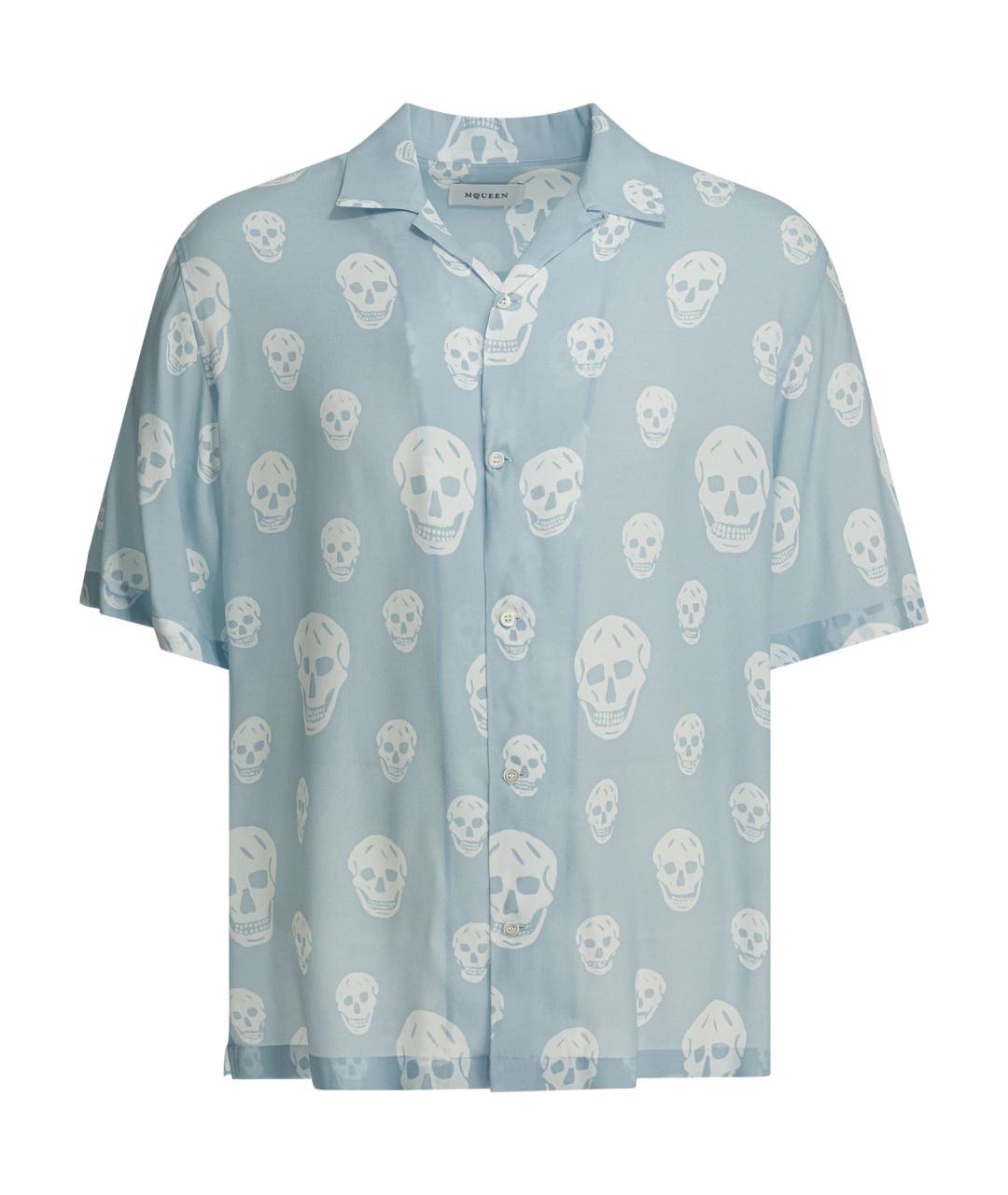 ALEXANDER MCQUEEN Голубая кэжуал рубашка, фото 1