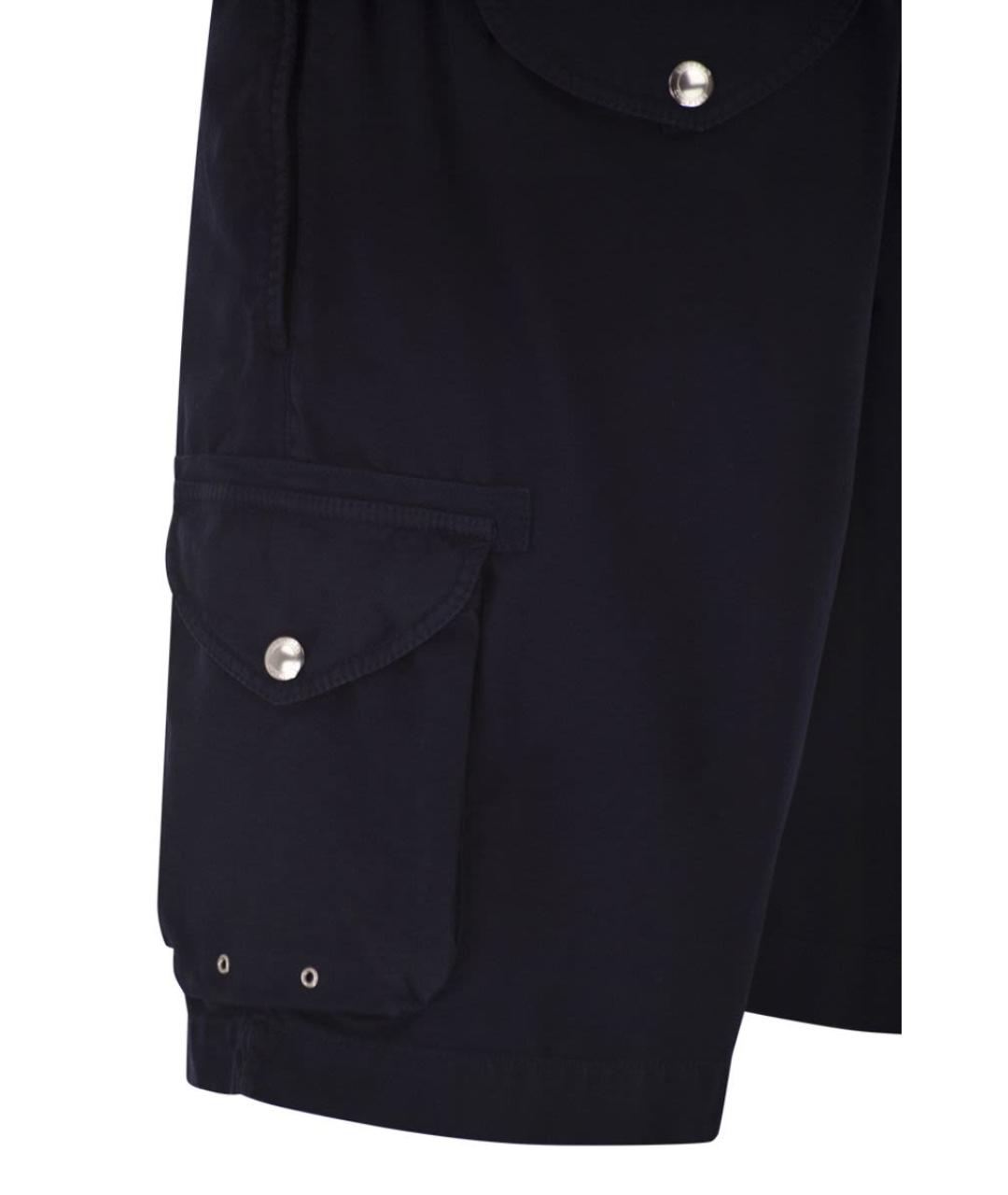 BRUNELLO CUCINELLI Темно-синие хлопковые шорты, фото 4