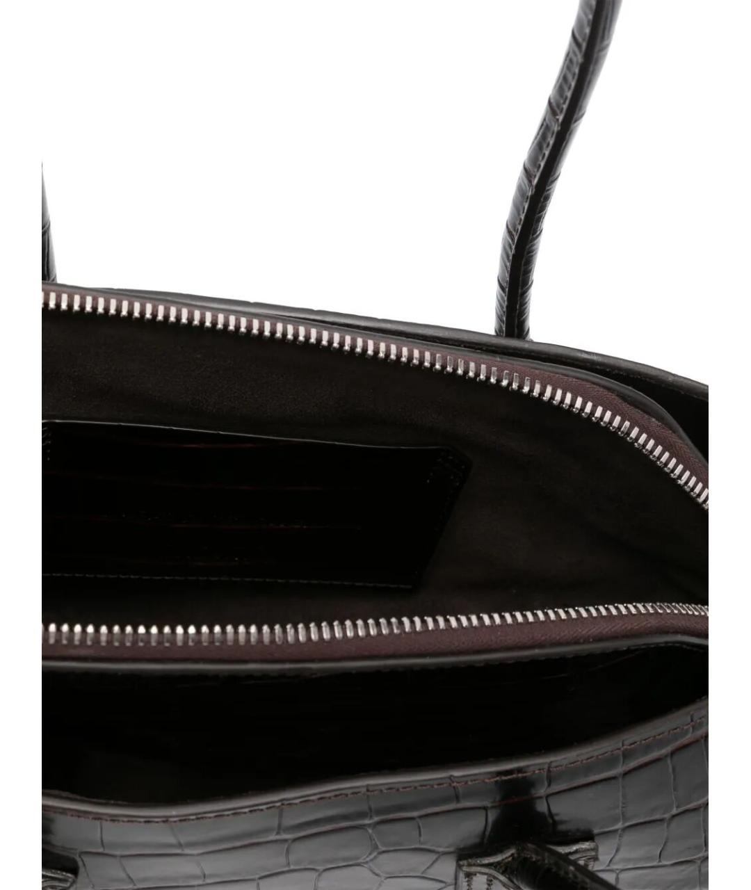 THE ATTICO Коричневая кожаная сумка тоут, фото 2