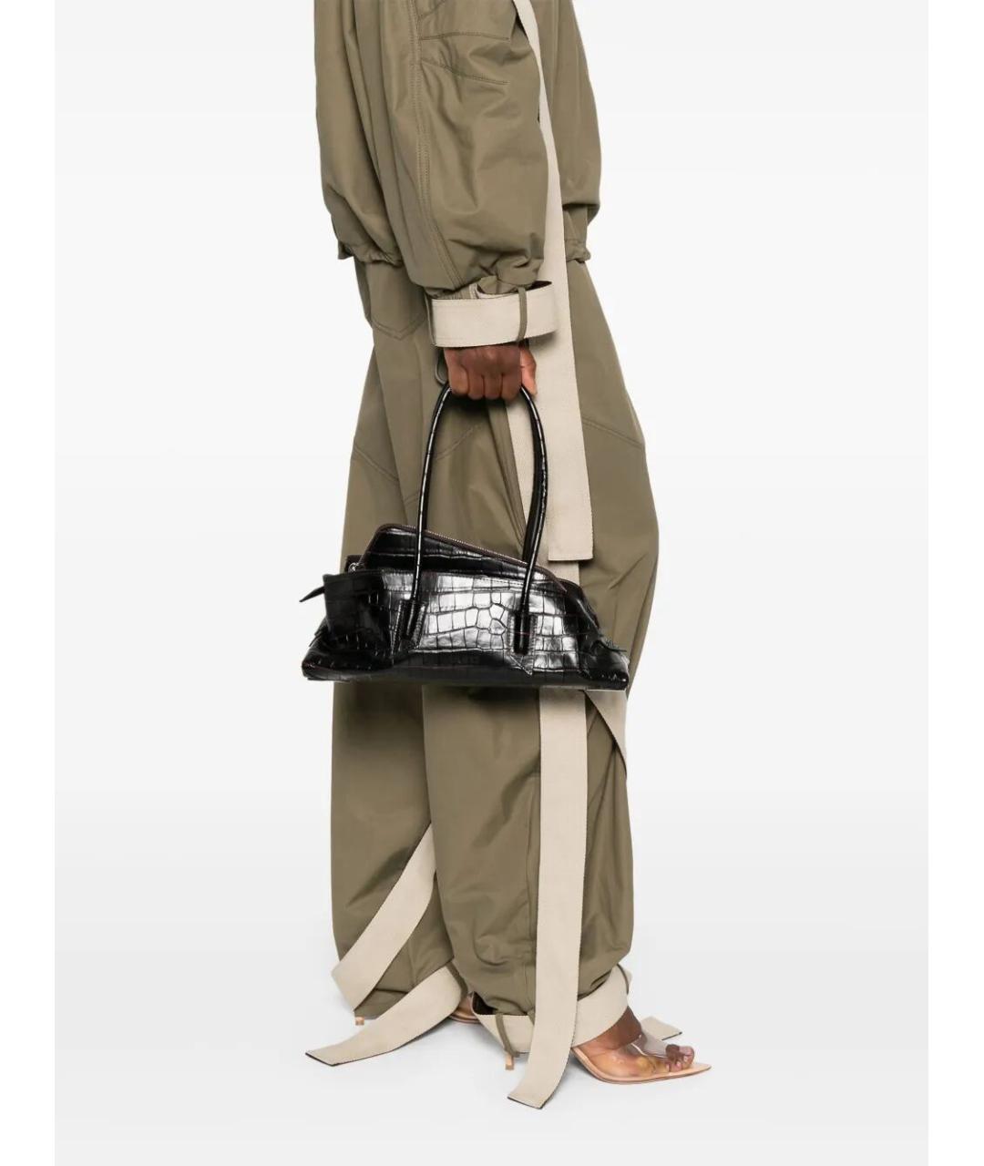 THE ATTICO Коричневая кожаная сумка тоут, фото 3