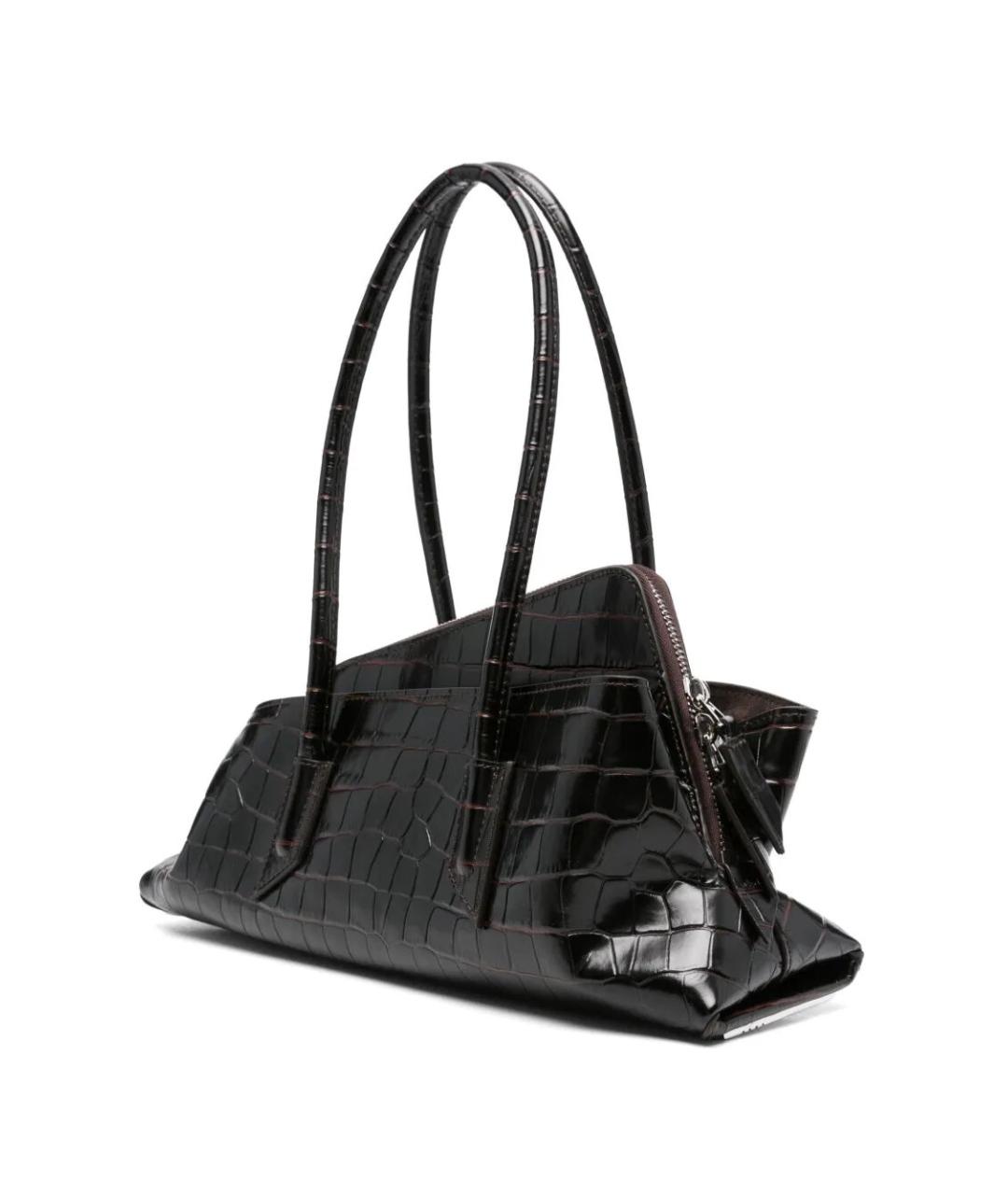 THE ATTICO Коричневая кожаная сумка тоут, фото 5