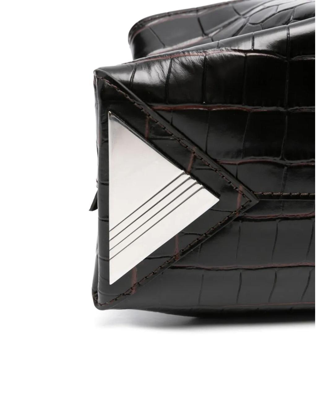 THE ATTICO Коричневая кожаная сумка тоут, фото 4