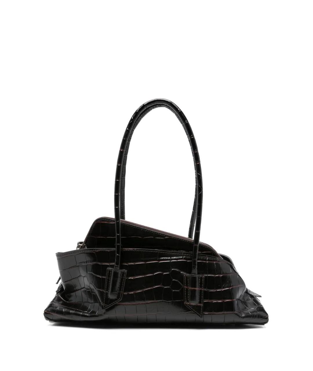 THE ATTICO Коричневая кожаная сумка тоут, фото 1