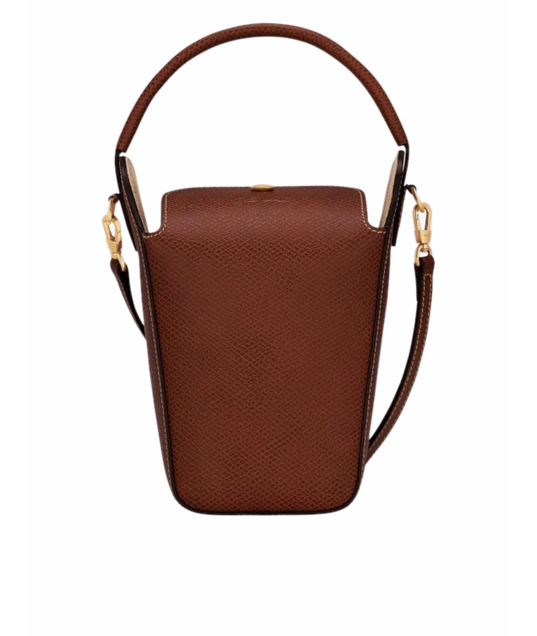 LONGCHAMP Коричневая кожаная сумка через плечо, фото 1