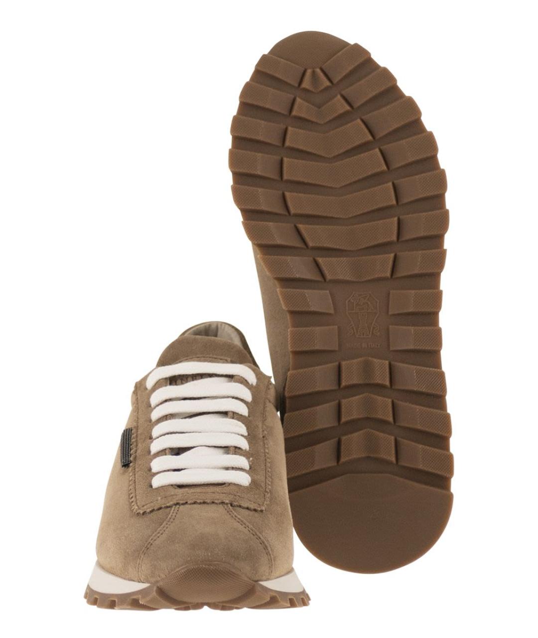 BRUNELLO CUCINELLI Коричневые замшевые кроссовки, фото 5