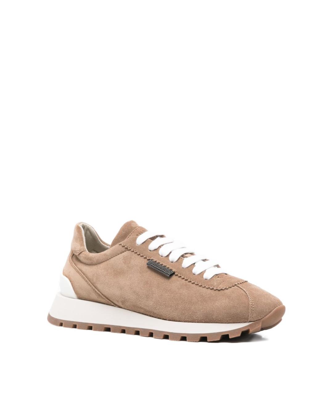 BRUNELLO CUCINELLI Коричневые замшевые кроссовки, фото 3
