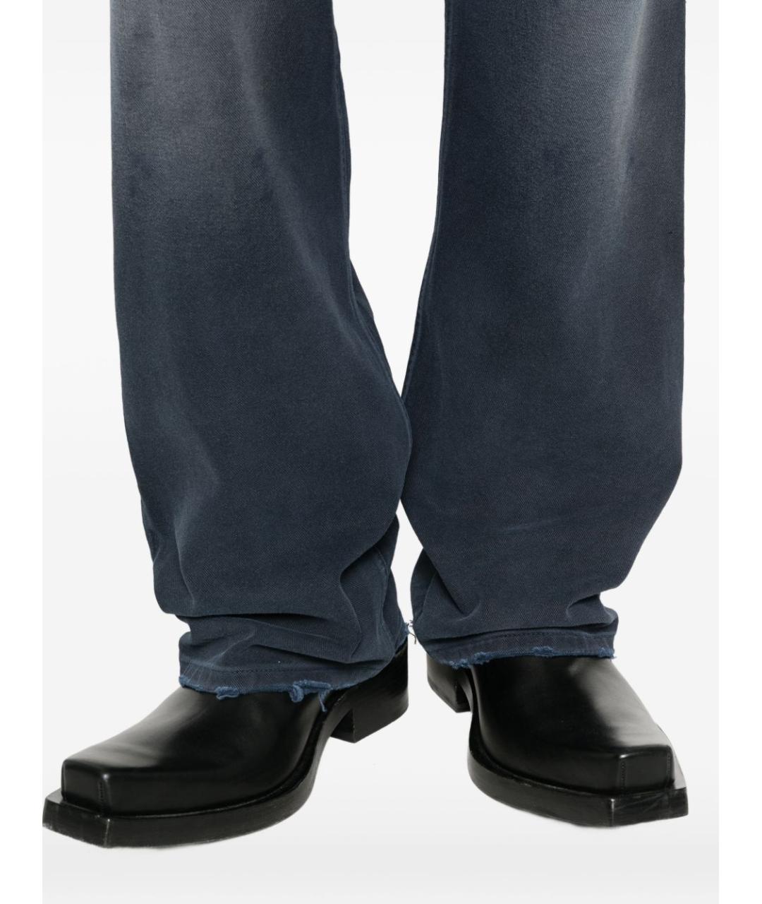 BALENCIAGA Темно-синие хлопковые прямые джинсы, фото 2