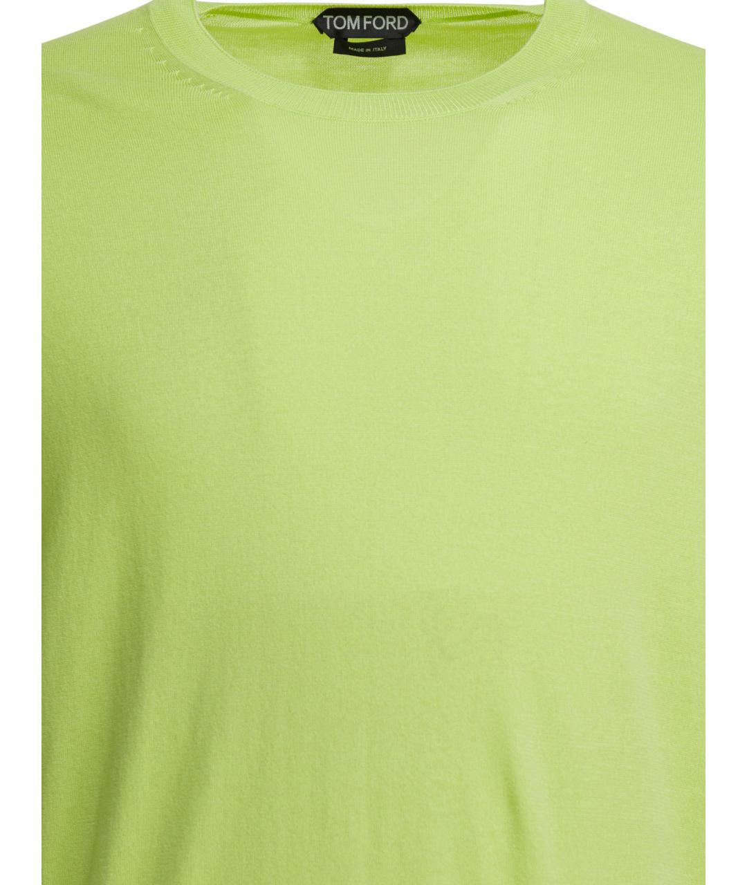 TOM FORD Зеленый хлопковый джемпер / свитер, фото 3