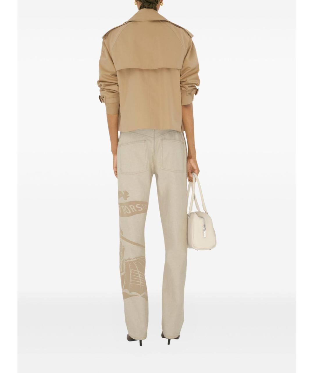 BURBERRY Бежевый хлопковый тренч/плащ, фото 3