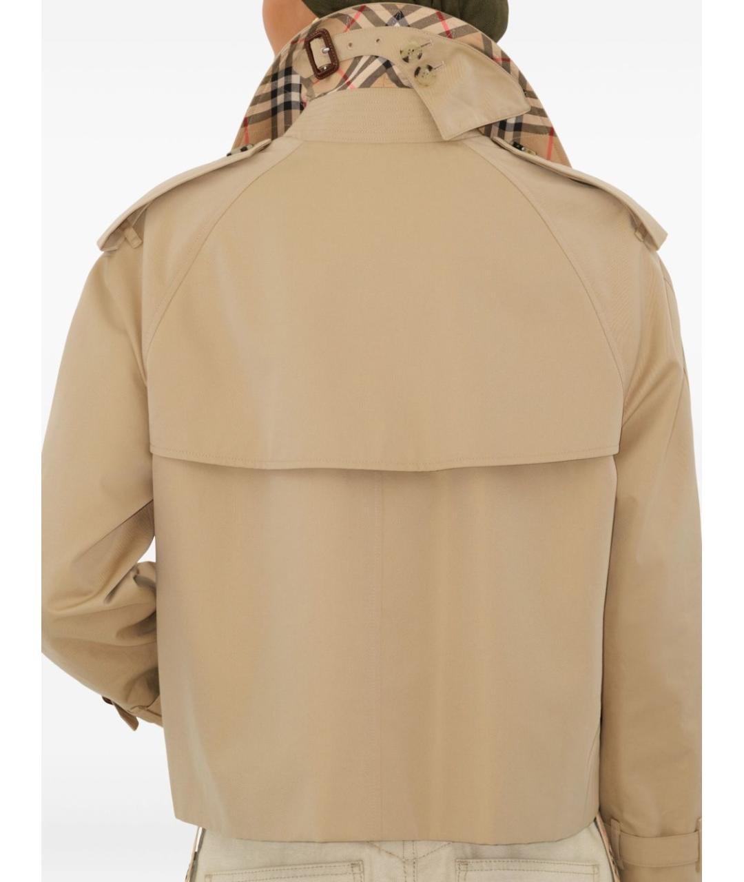 BURBERRY Бежевый хлопковый тренч/плащ, фото 2
