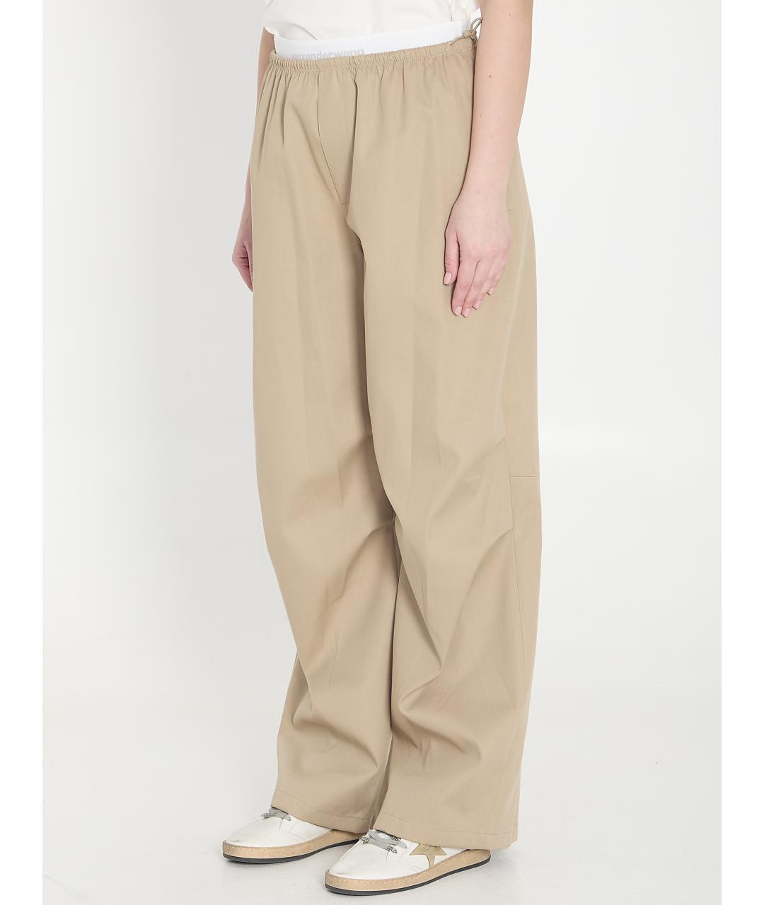 ALEXANDER WANG Бежевые прямые брюки, фото 2