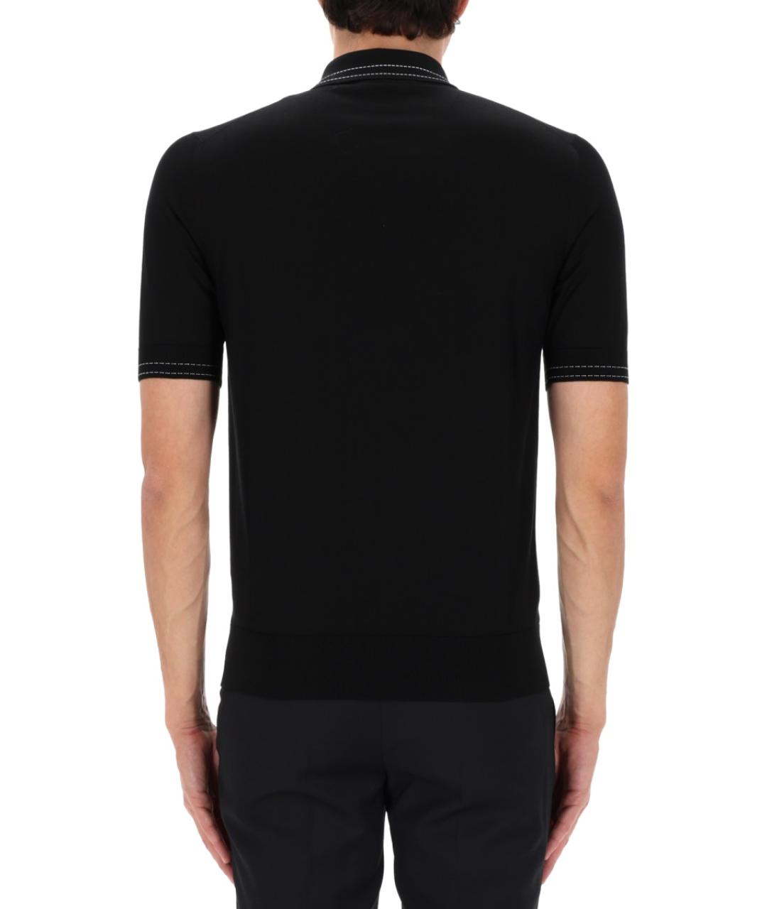 DOLCE&GABBANA Черное поло с коротким рукавом, фото 5