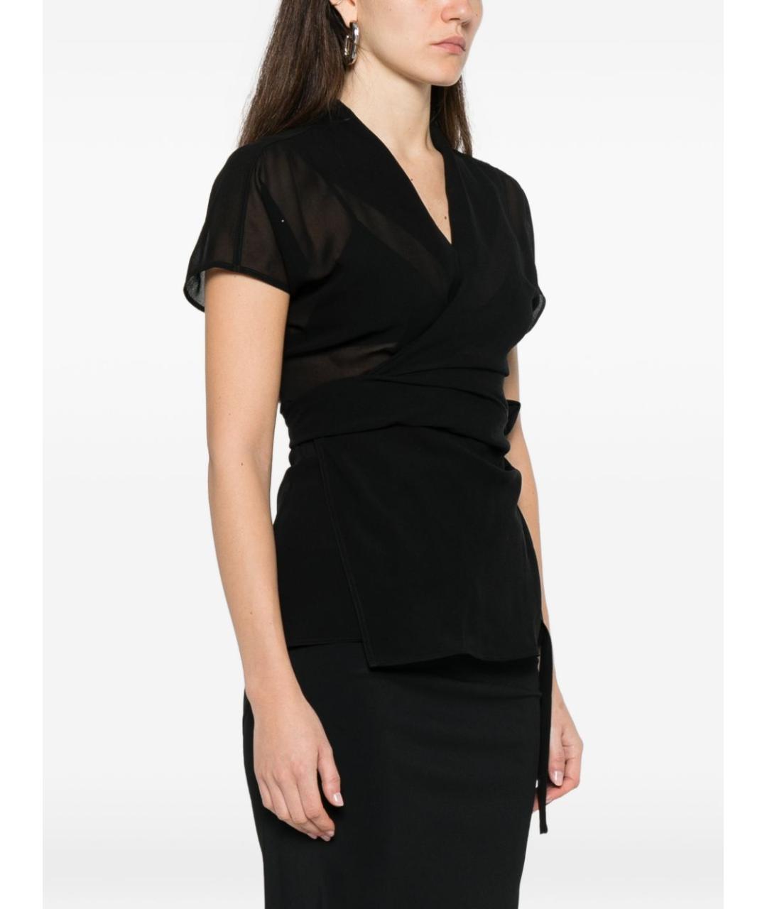 RICK OWENS Черная шелковая рубашка, фото 3