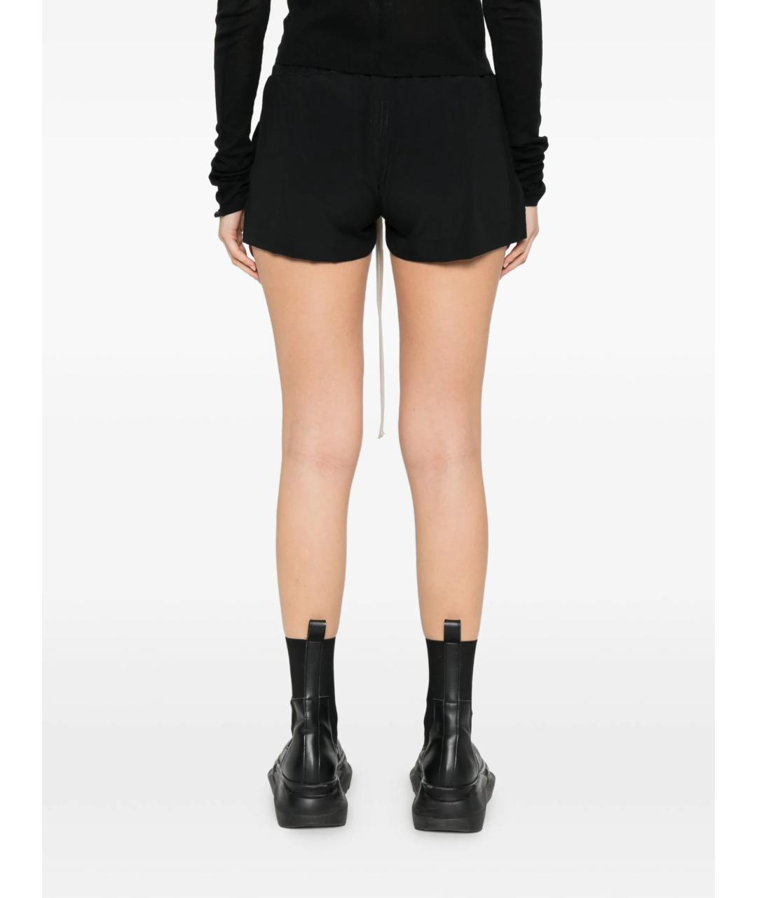RICK OWENS Черные шелковые шорты, фото 4