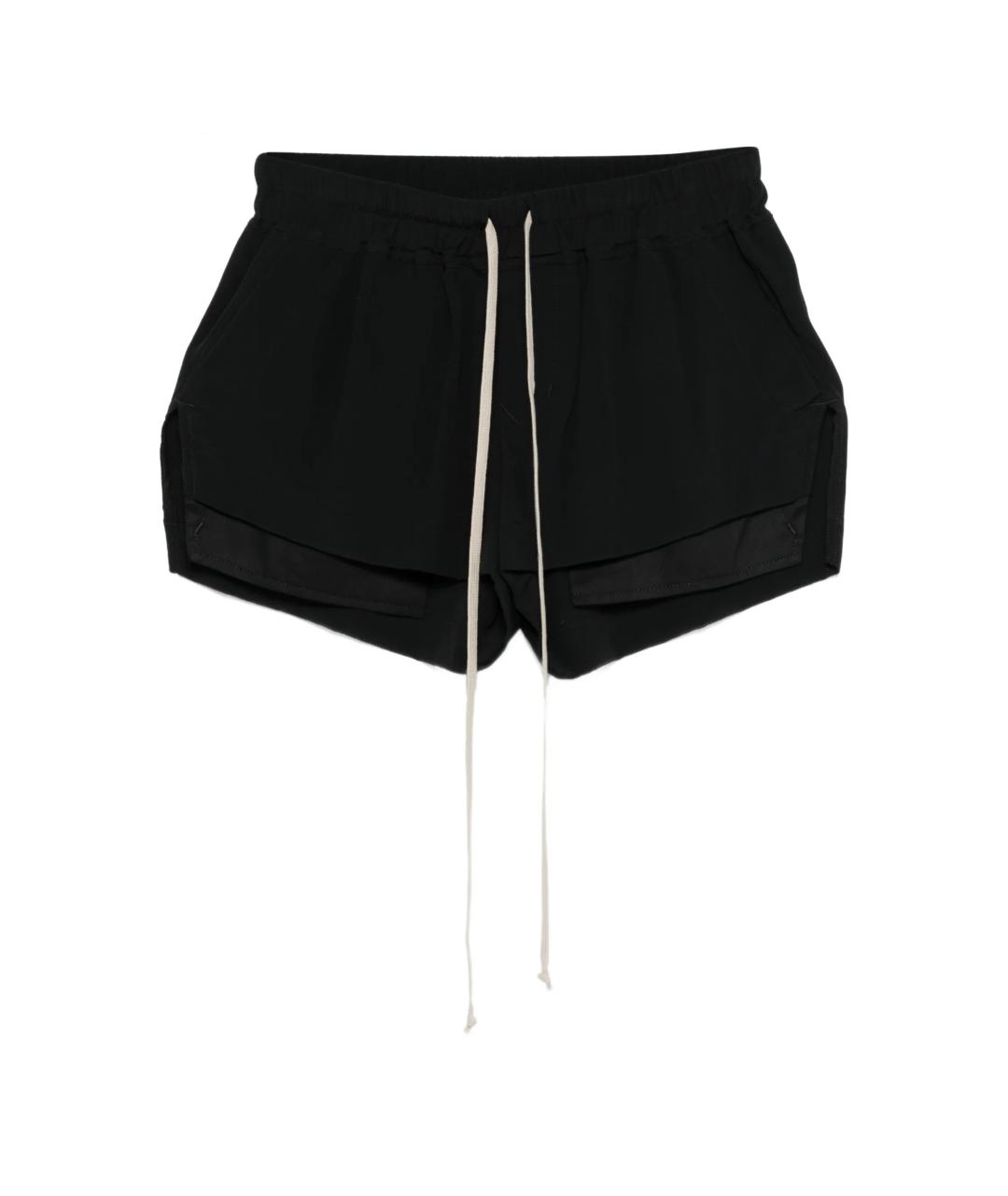 RICK OWENS Черные шелковые шорты, фото 1
