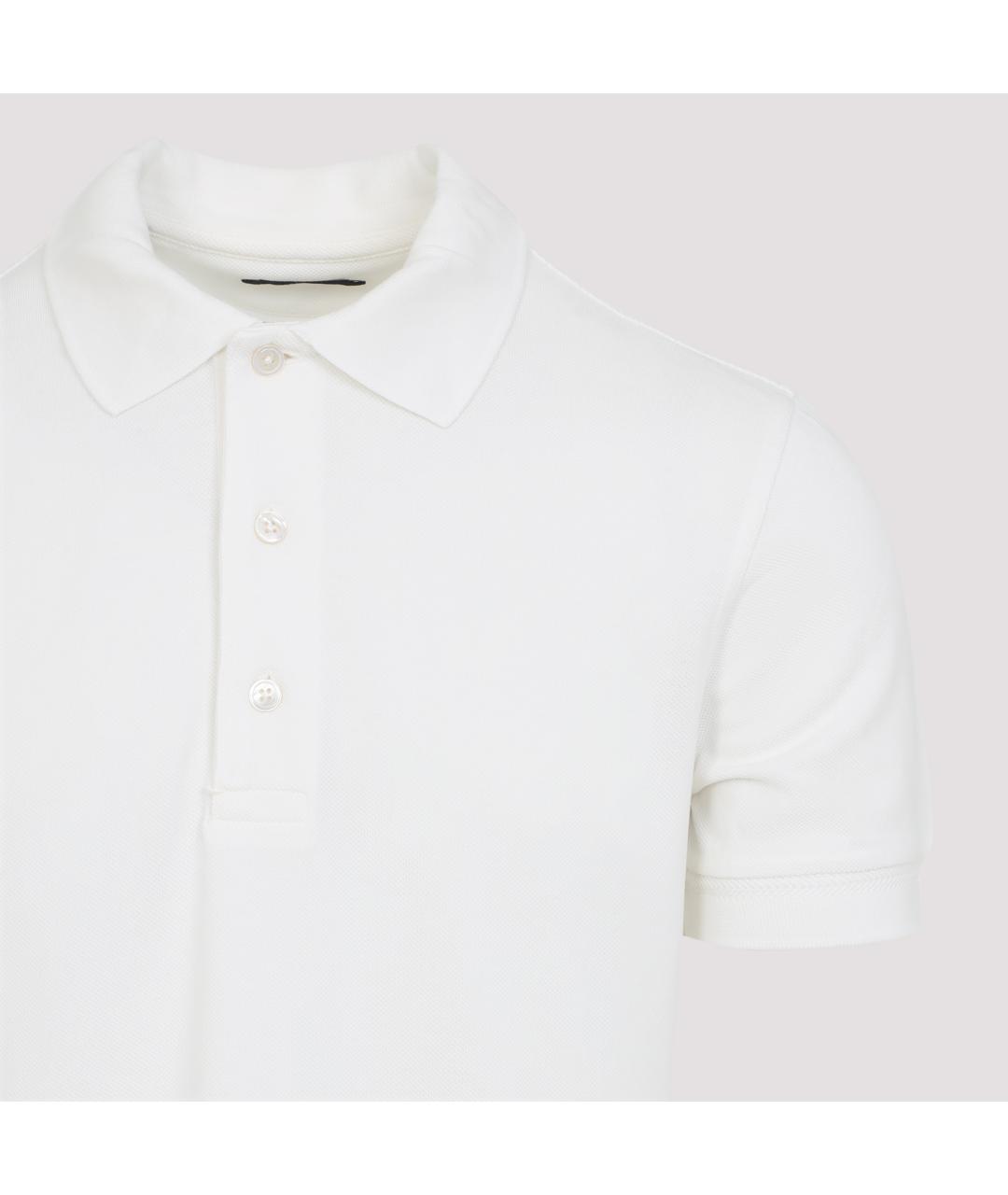 TOM FORD Белое поло с коротким рукавом, фото 5